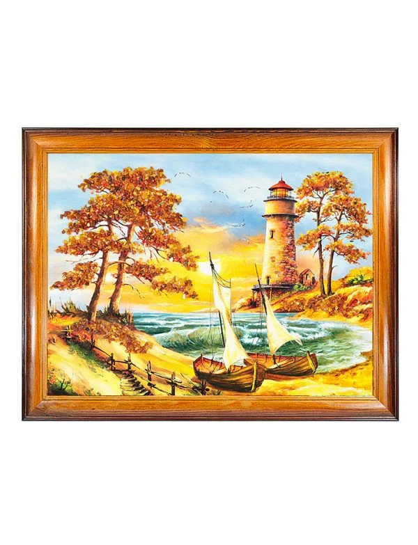 Gemälde mit baltischem Bernstein 35x45