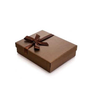 Geschenkbox braun mit Schleife